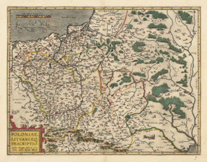 "POLONIÆ, LITVANIÆ Q. DESCRIPTIO." Valid dates: 1595, 1598, 1601, 1602, 1603, 1606, 1608, 1609.