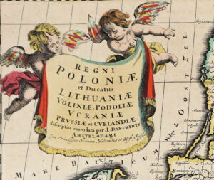 "Regni Poloniӕ et  Ducatus Lithuaniӕ Volniӕ Podoliӕ Vcraniӕ Prvssiӕ et Cvrlandiӕ"