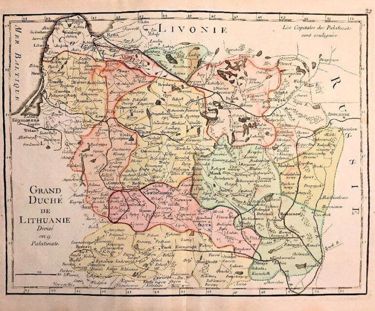 "Grand Duché de Lithuanie,Divisé en 9 Palatinats,"
