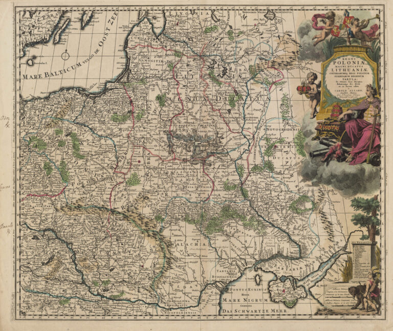 "Regni Poloniæ, Magni Ducatus Lithuaniæ cœterarumque Regi Poloniæ subditarum Regionum Tabula,"