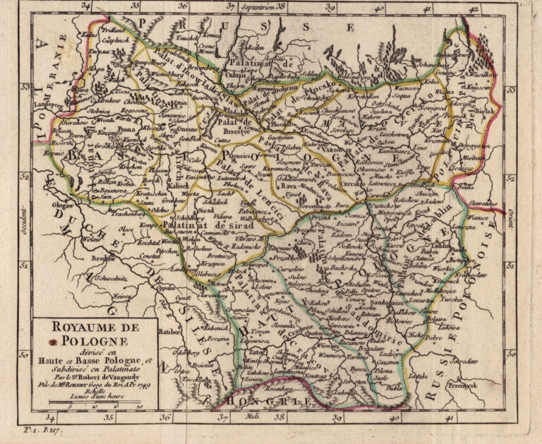 "Royaume de Pologne divise en Haute et Basse (Southern) Pologne ..."