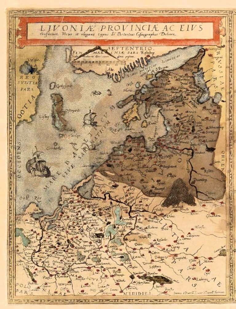 Livoniæ provinciæ ac eius confinium Verus et elegans typus Io Portantius cosmographus delinea