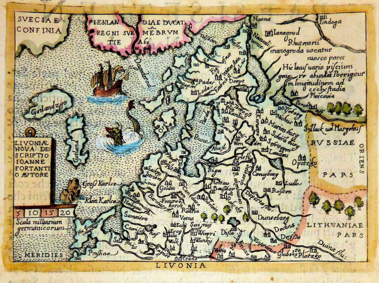 LIVONIÆ NOVA DESCRIPTIO IOANNE PORTANTIO AUCTORE