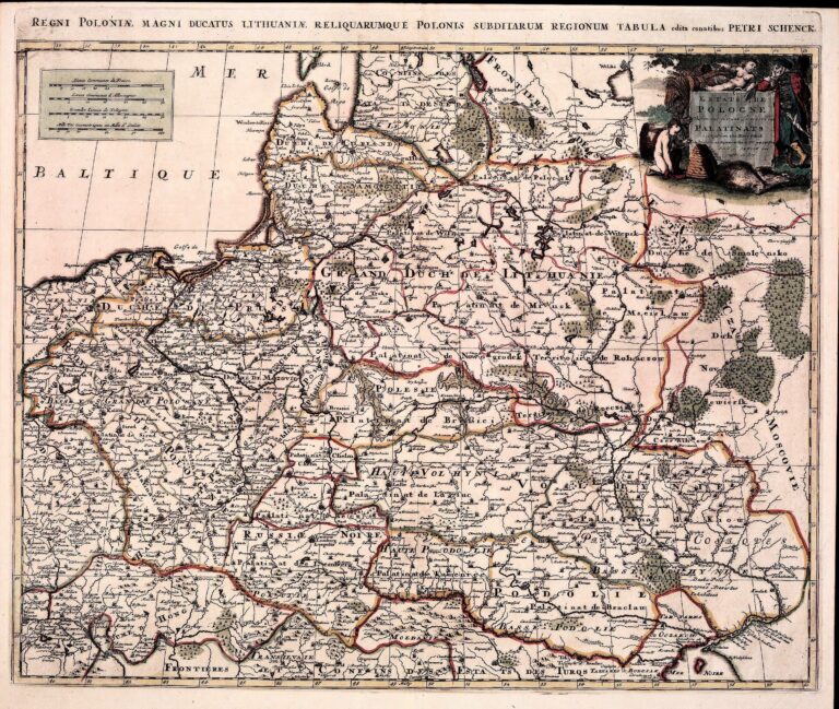 "Estats de Pologne Subdiveses suivant l'estendue des Palatinats."