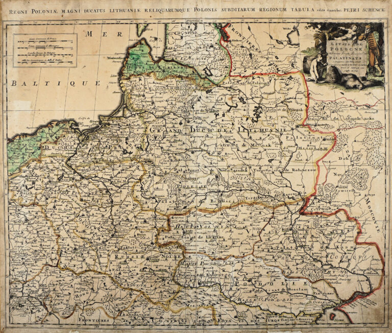 "Estats de Pologne Subdiveses suivant l'estendue des Palatinats."