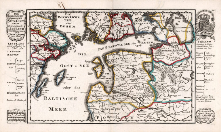 "Der Nordischen Königreiche Süd-Oost Theil Begreiffende Liefland, Ingermanland, und Finnland..,"