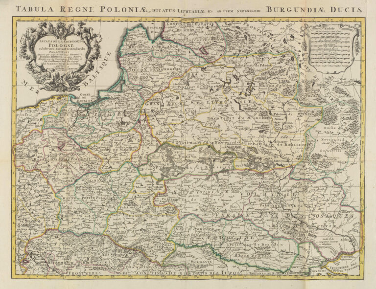 "Estats de la Couronne de Pologne subdivisés Suivant l' estendue des Palatinats Dressee sur ce qu en ont donne Starovolsk..,"