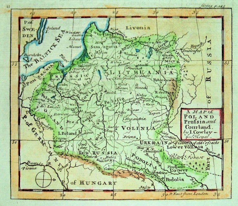 "A Map of Poland, Prufia and Courland,