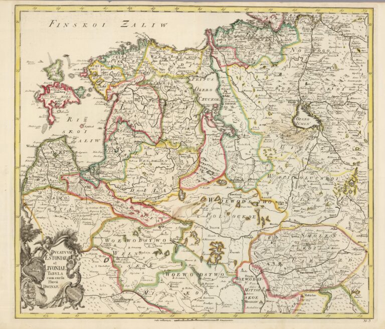 "Dvcatvvm Estoniae et Livoniae, Tabvla cumcursu Fluvii Dwiniae,"