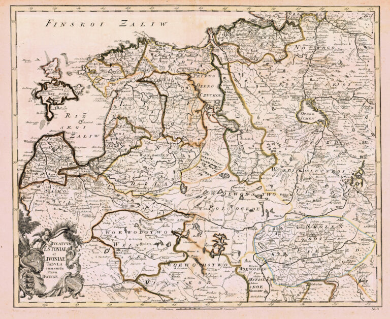 "Dvcatvvm Estoniae et Livoniae, Tabvla cumcursu Fluvii Dwiniae,"