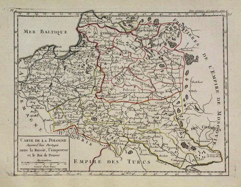 "Carte de la Pologne, Aujourd'hui Partagée"