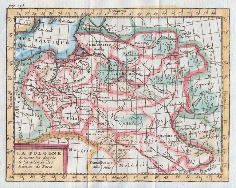 "LA POLOGNE Suivant les degrés de l'Académie des Sciences de Paris.”