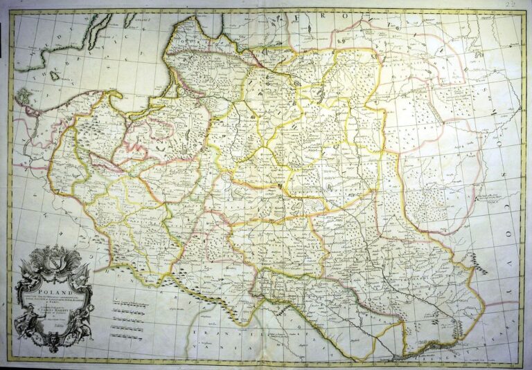 "POLAND Corrected from the Observations Communicated to the Royal Society at London and the Royal Academy at Paris. Is humbly Dedicated to Sr. James Hallett Kt. Citizen of London..,"