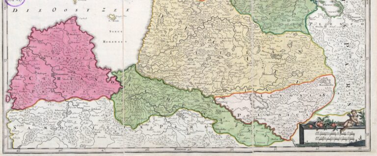 "DVCATVVM LIVONIÆ et CVRLANDIÆ cum vicinis Insulis.."  (buttom part of the page)