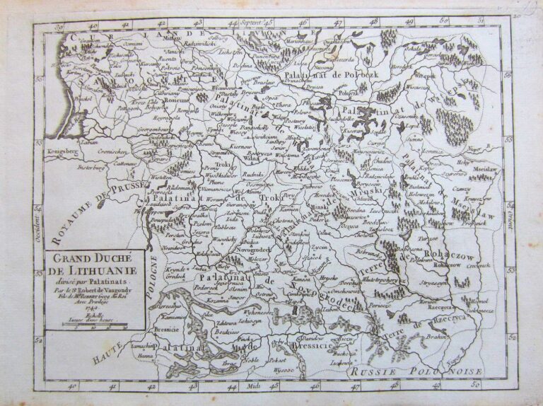"Grand Duche de Lithuanie Divise par Palatinats,"