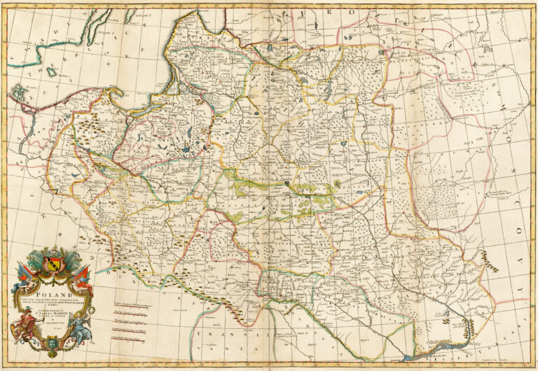 "POLAND Corrected from the Observations Communicated to the Royal Society at London and the Royal Academy at Paris. Is humbly Dedicated to Sr. James Hallett Kt. Citizen of London..,"