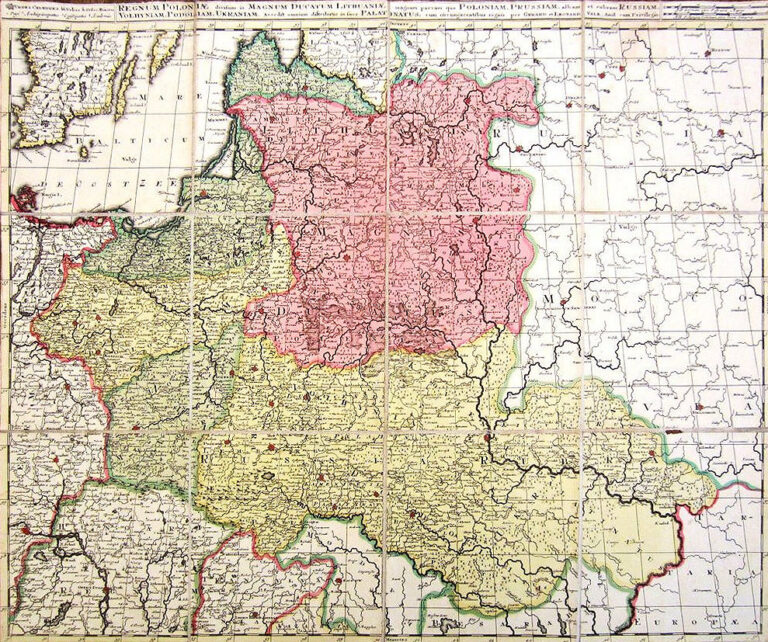 "Regnum Poloniӕ divisum in Magnum Ducatum Lithuaniæ, Magnum parvam que Poloniam, Prussiam, albam et rubram Russiam, Volhyniam, Podoliam, Ukraniam...per Gerard et Leonard Valk. Amst. cum Privilegio,"