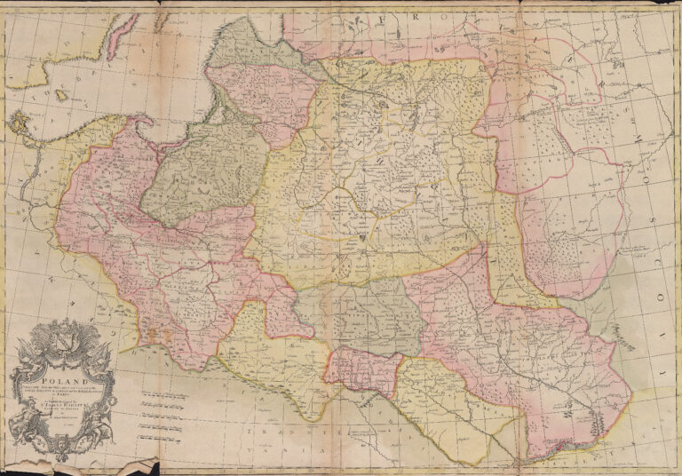 "POLAND Corrected from the Observations Communicated to the Royal Society at London and the Royal Academy at Paris. Is humbly Dedicated to Sr. James Hallett Kt. Citizen of London..,"