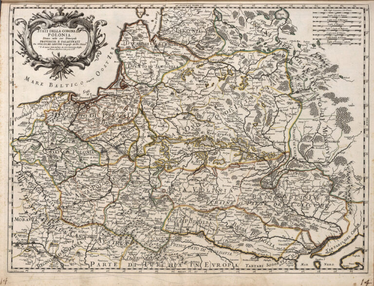 "Stati Della Corona di Polonia. Diuisa neele sue Principali Provincie e Palatinati..."