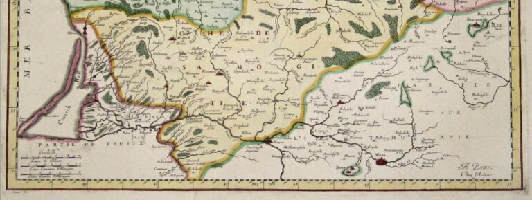 "La CURLANDE Duche et SEMIGALLE autrefois de la LIVONIE. La SAMOGITE Duche en LITUANIE,"  (bottom part of the page)