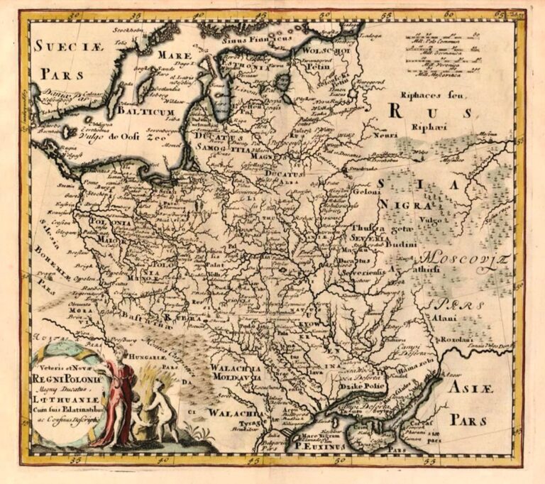 "Veterius et Novæ REGNI POLONIÆ Magniq Ducatus, LITHUANIÆ Cum suis Palatinatibus ac Consinus Descriptio."