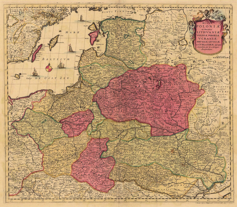 "REGNI POLONIÆ et Ducatus LITHUANIÆ, Voliniæ, Podoliæ, Vcraniæ, Prvssiæ et Cvrlandiæ descriptio..,"