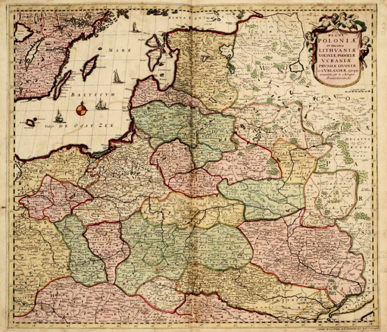 "REGNI POLONIÆ et Ducatus LITHUANIÆ, Voliniæ, Podoliæ, Vcraniæ, Prvssiæ et Cvrlandiæ descriptio..,"