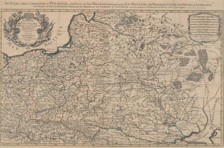 "Estats de Pologne Subdivisés suivant l'estendue des Palatinats Par Le Sr. Sanson..,"