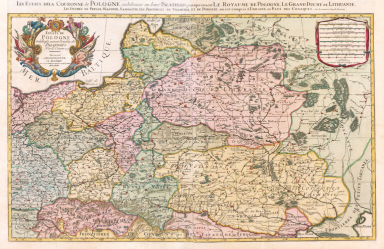 "Estats de Pologne Subdivisés suivant l'estendue des Palatinats Par Le Sr. Sanson..,"