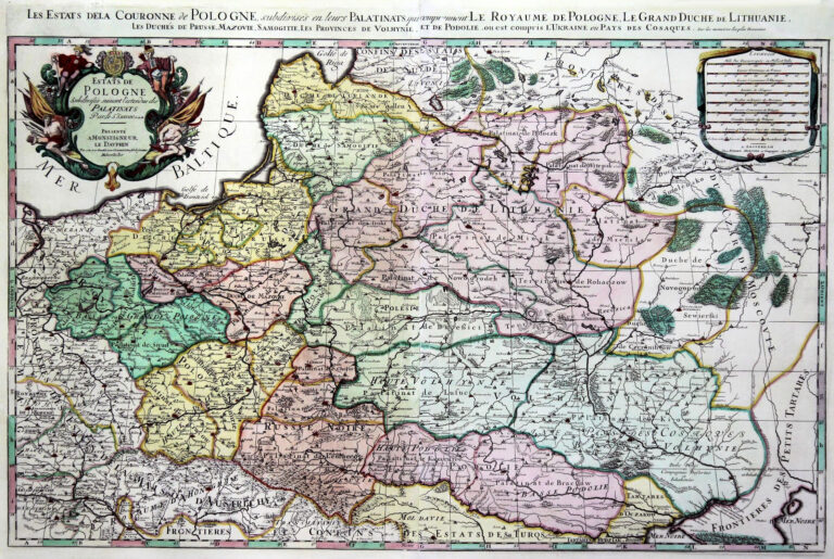 "Estats de Pologne Subdivisés suivant l'estendue des Palatinats Par Le Sr. Sanson..,"