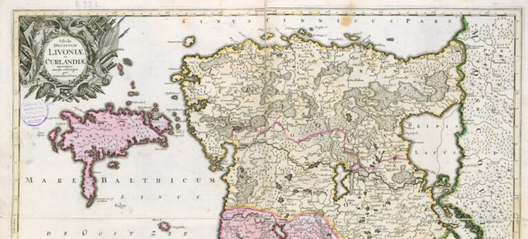 "Tabula DUCATUUM LIVONIÆ et CURLANDIÆ..."  (upper part of the page)