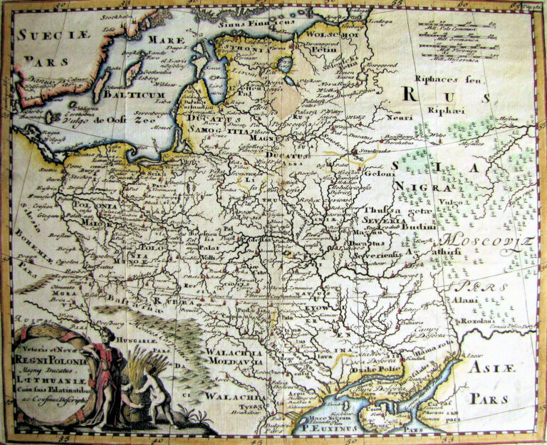 "Veterius et Novæ REGNI POLONIÆ Magniq Ducatus, LITHUANIÆ Cum suis Palatinatibus ac Consinus Descriptio."
