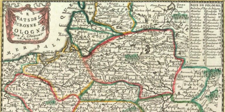 "LES ESTATS DE LA COURONNE  DE POLOGNE,"  (upper part of the page)