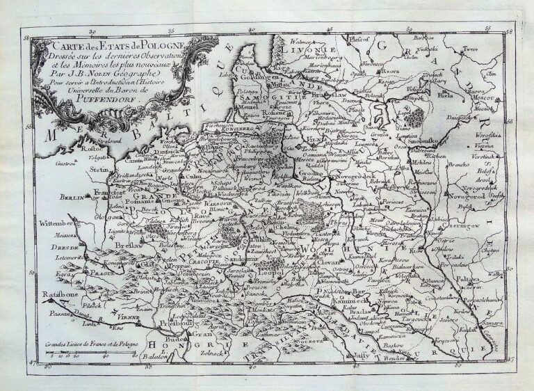 "Carte des Etats de Pologne Dressee sur les dernieres Observations et les Memoires les plus nouveaux Par. J.B. Nolin Geographe,"
