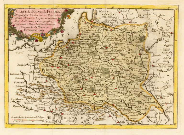 "Carte des Etats de Pologne Dressee sur les dernieres Observations et les Memoires les plus nouveaux Par. J.B. Nolin Geographe,"