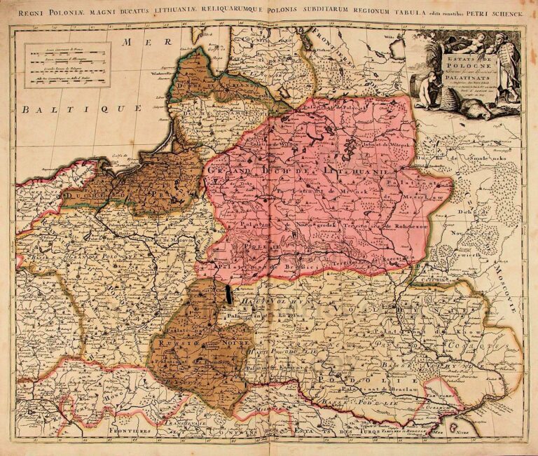 "Estats de Pologne Subdiveses suivant l'estendue des Palatinats."