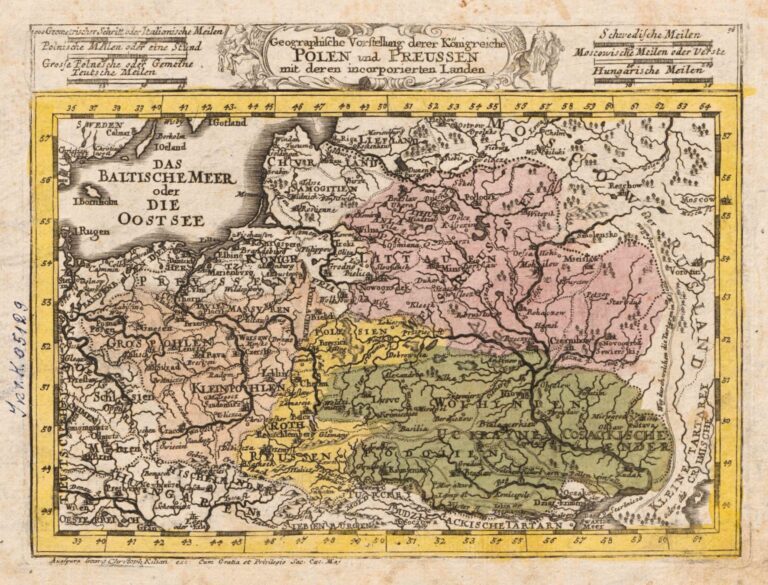 "Geographsche Vorstellung derer Königreiche Polen..,"