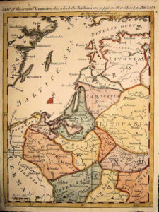 "MAP of the several Countries thro which the Russians are to pass in their March to PRUSSIA,"