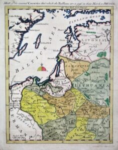 "MAP of the several Countries thro which the Russians are to pass in their March to PRUSSIA,"