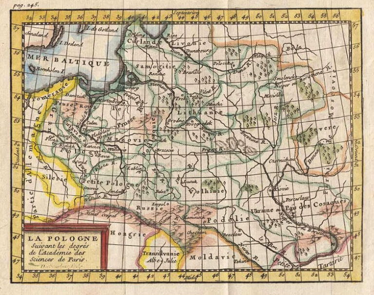 "LA POLOGNE suivant les degrés de l'Académie des Sciences de Paris.”