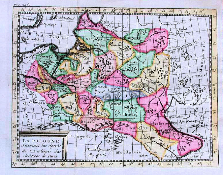 "LA POLOGNE Suivant les degrés de l'Académie des Sciences de Paris.”