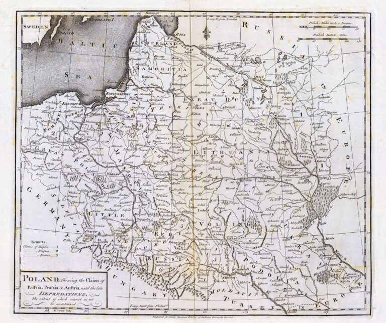 "POLAND, Shewing the Claims of Russia, Prussia and Austria, until the late DEPRADATIONS ..,"