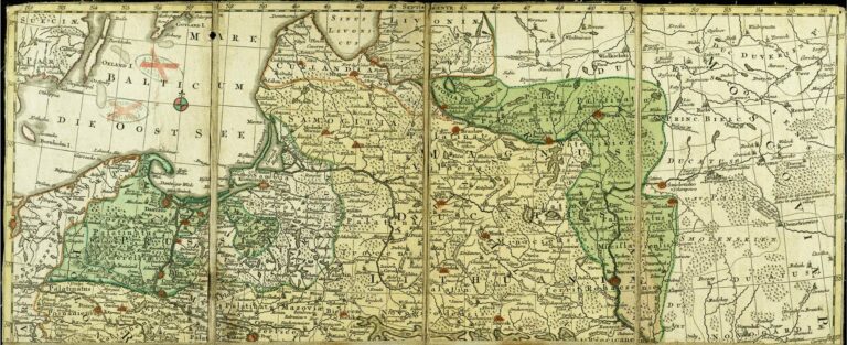 "MAPPA GEOGRAPHICA ex novisimis observationibus repraesentans REGNUM POLONIÆ ET MAGNUM DUCATUM LITHUANIÆ,"