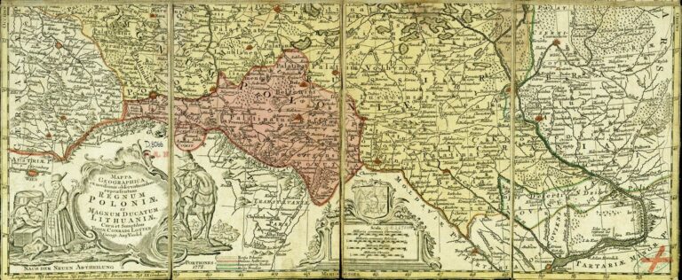 "MAPPA GEOGRAPHICA ex novisimis observationibus repraesentans REGNUM POLONIÆ ET MAGNUM DUCATUM LITHUANIÆ,"