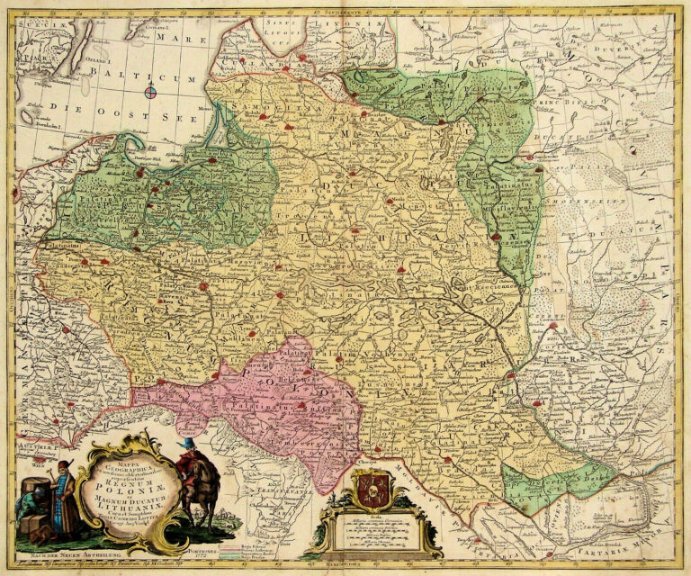 "MAPPA GEOGRAPHICA ex novisimis observationibus repraesentans REGNUM POLONIÆ ET MAGNUM DUCATUM LITHUANIÆ,"
