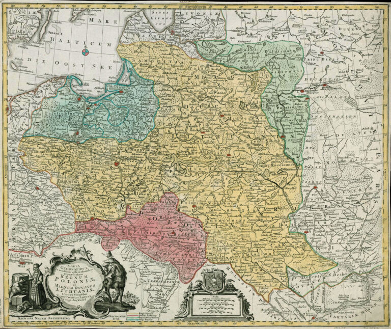 "MAPPA GEOGRAPHICA ex novisimis observationibus repraesentans REGNUM POLONIÆ ET MAGNUM DUCATUM LITHUANIÆ,"
