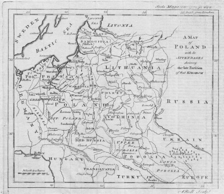 "A Map of Poland, with its APPENDAGES: shewing the late Partition of that Kingdom,"