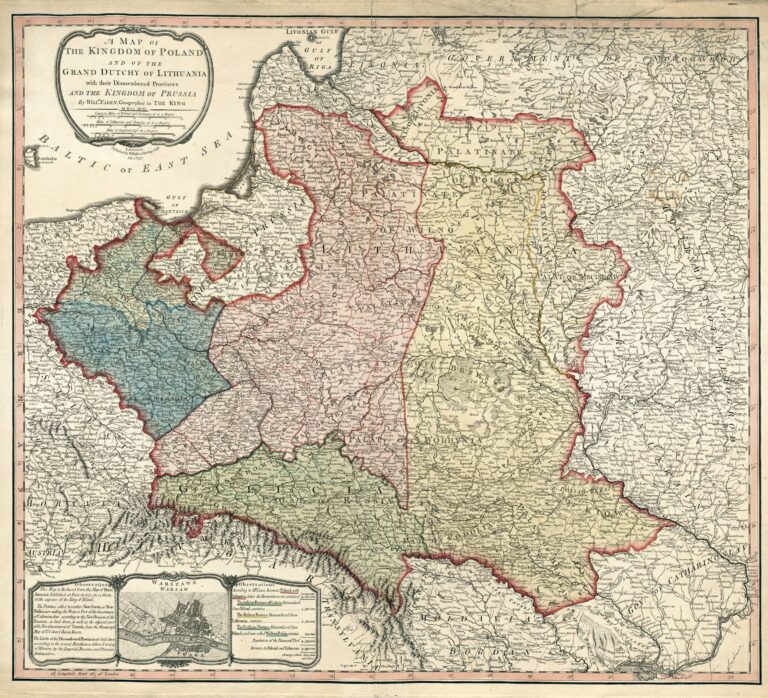 A Map of the Kingdom of Poland and the Grand Dutchy of Lithuania, with ...