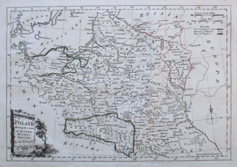 "Poland, shewing the claims of Austria, Russia & Prussia,"