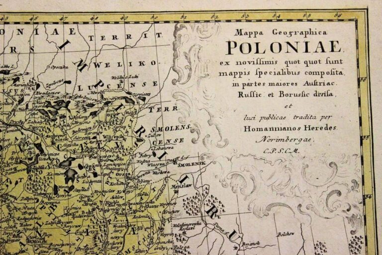 "Mappa Geographica Regni Poloniae ex novissimis...divisa et luci publice traddita per Homannia- nos Heredes Norinbergæ C.P.S.C.M."